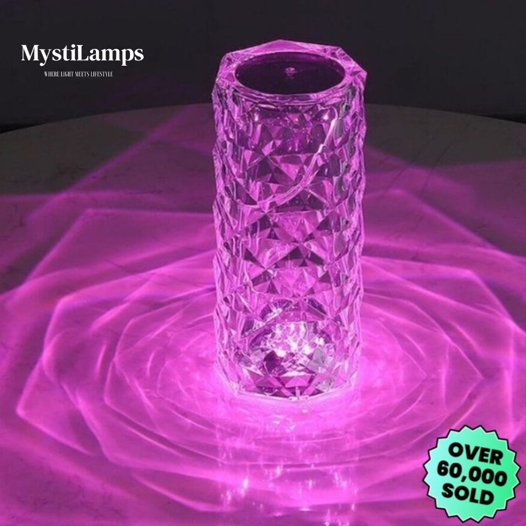 16 Colors Touch Night Light LED Rose Crystal Projection Table Lamp Remote Dimmable Rechargeable Atmosphere Lamp Home Decoration